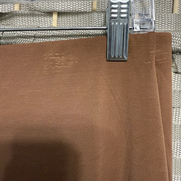 Rag & Bone Christy Drape Skirt Size M Light Brown Slinky Knit Deep Slit Pull-on - Picture 7 of 8